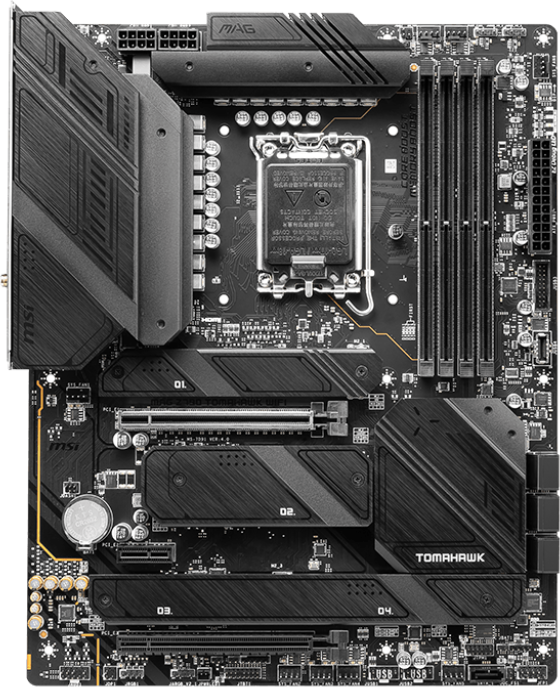 Материнская плата MSI MAG Z790 TOMAHAWK WIFI Socket: LGA 1700 Чипсет: Intel Z790 Количество слотов памяти: 4 Тип памяти: DDR5