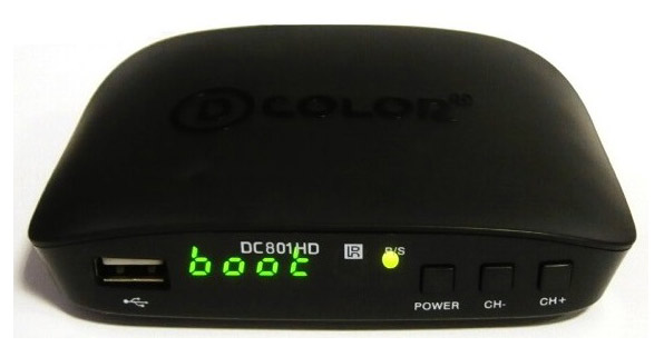 Ресивер DVB-T2 D-Color DC801HD черный