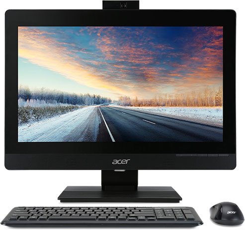 Моноблок Acer Veriton Z4640G 21.5" Full HD Cel G3930 (2.9)/4Gb/500Gb 7.2k/HDG530/DVDRW/CR/Free DOS/GbitEth/WiFi/BT/135W/клавиатура/мышь/Cam/черный 192