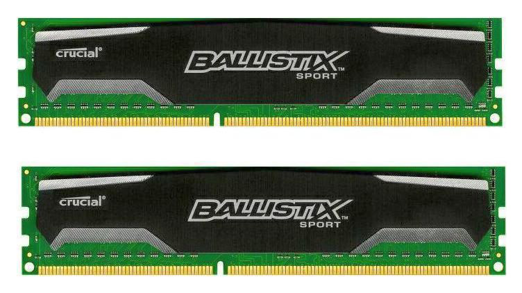 Память DIMM 2x4Gb DDR3 1600MHz Crucial PC3-12800 CL9 240-pin 1.5В, BLS2C4G3D169DS1J