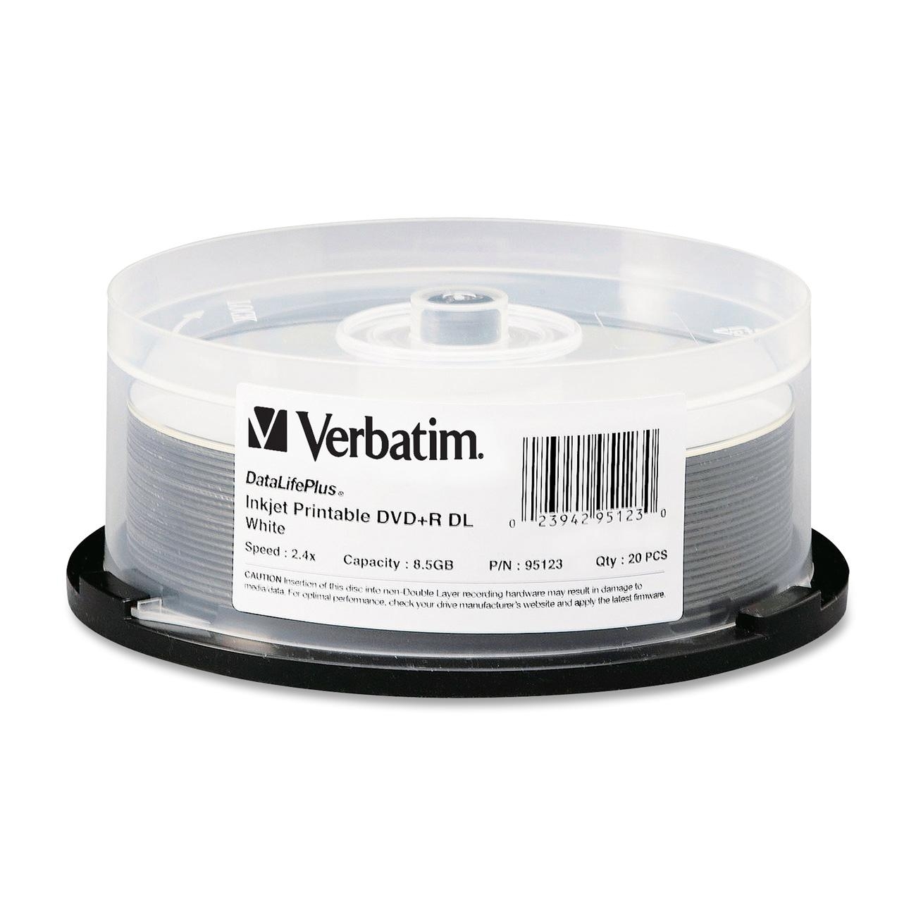 Диск DVD-R Verbatim 4,7Gb 16x Cake Box Printable (25шт), 43538