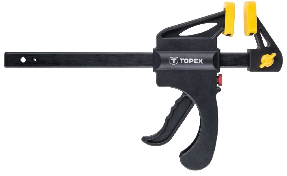 Струбцина автоматическая, рукоятка пистолетного типа, быстрый зажим губок, TOPEX 12A520