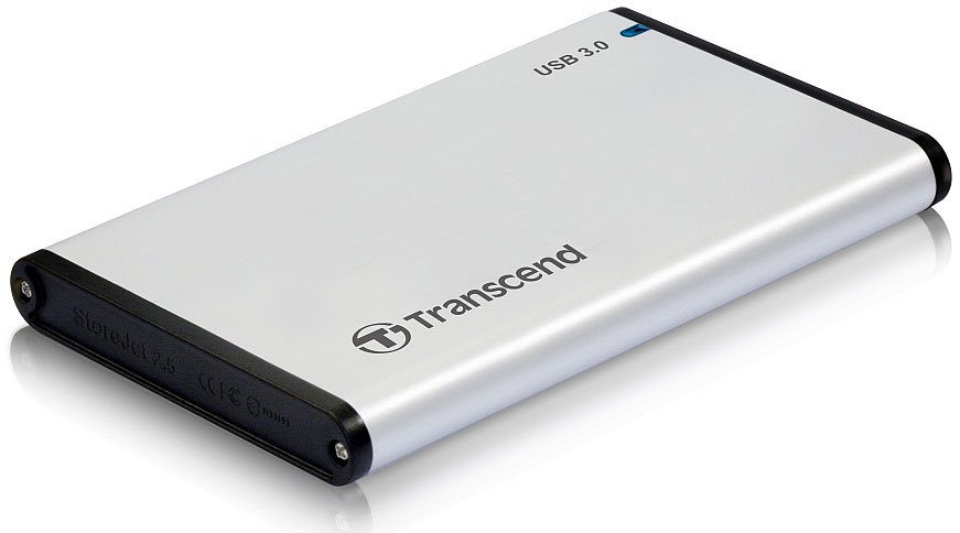 Контейнер для жесткого диска Transcend USB 3.0 StoreJet 2.5" S Series GraySilver (Aluminum case for 2.5" HDD or SSD), TS0GSJ25S3