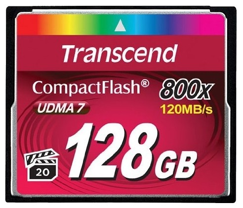 Карта памяти Transcend 128GB Compact Flash 800x, TS128GCF800