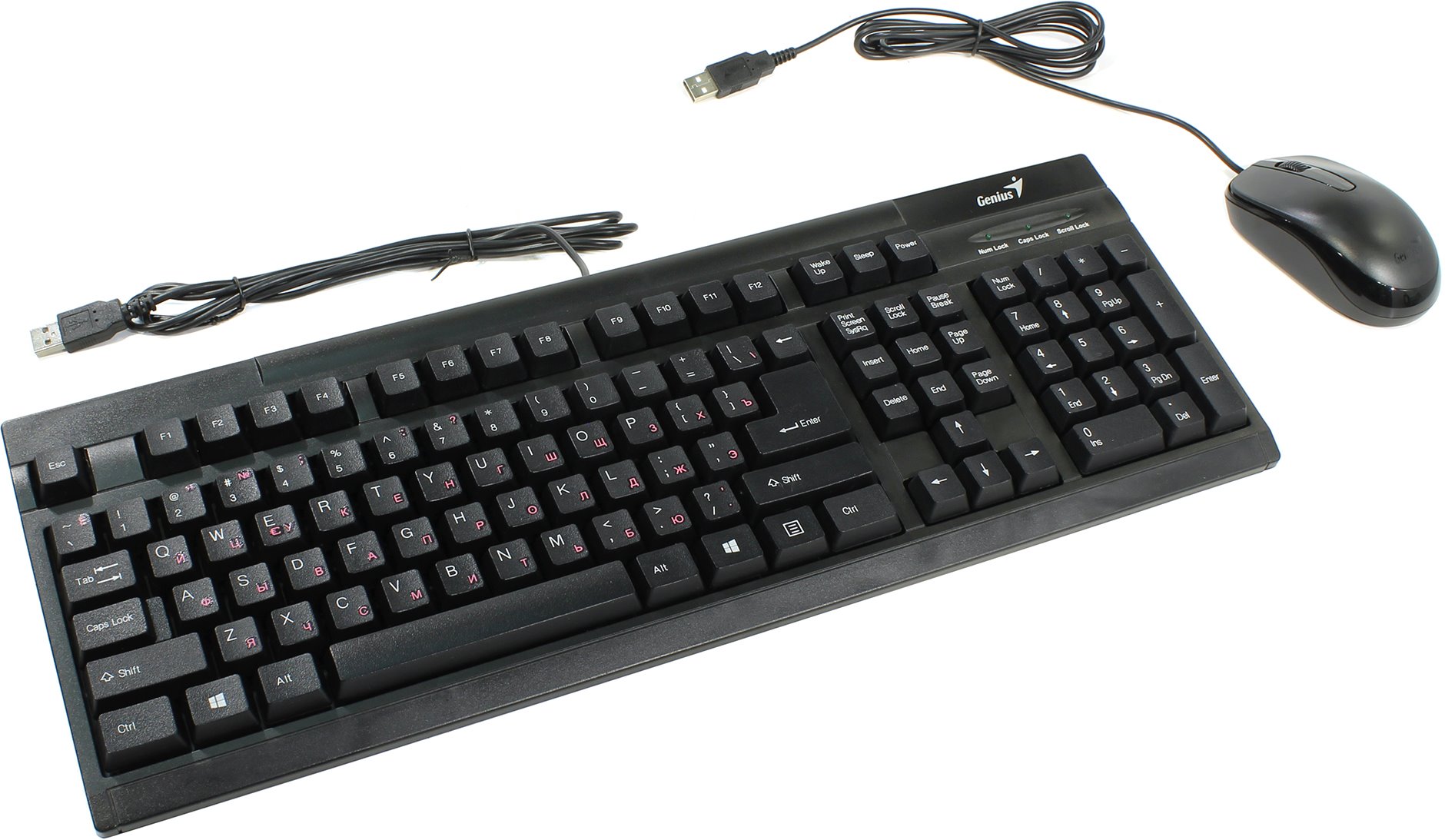Клавиатура,Genius KM-125 USB, Black (kbd+mouse), 31330209102