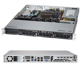 Серверная платформа SuperMicro SYS-5018D-MTLN4F (Xeon DDR3 ECC 3.5" max4 Platunum 350W3Y s1150/4xDIMM 4xRJ-45 1U)
