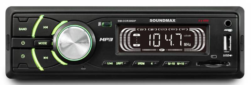 Автомагнитола Soundmax SM-CCR3053F 1DIN 4x45Вт