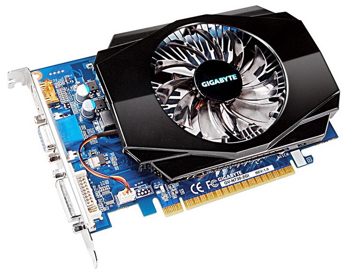 Видеокарта Gigabyte GeForce GT 730 (2048Mb 128bit DDR3 700/1600 DVIx1/HDMIx1/CRTx1/HDCP, PCI-E), GV-N730-2GI 