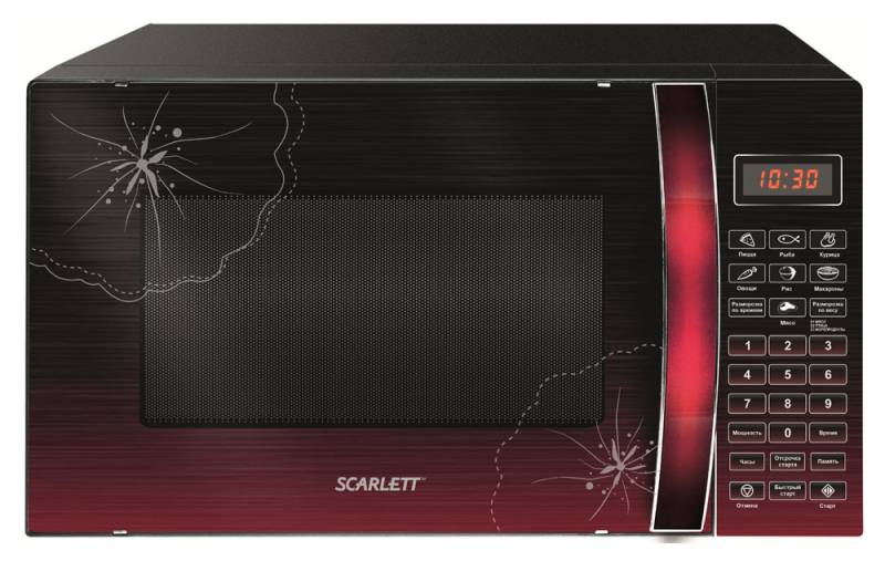 Микроволновая Печь Scarlett SC-MW9020S01D 20л. 700Вт черный/красный