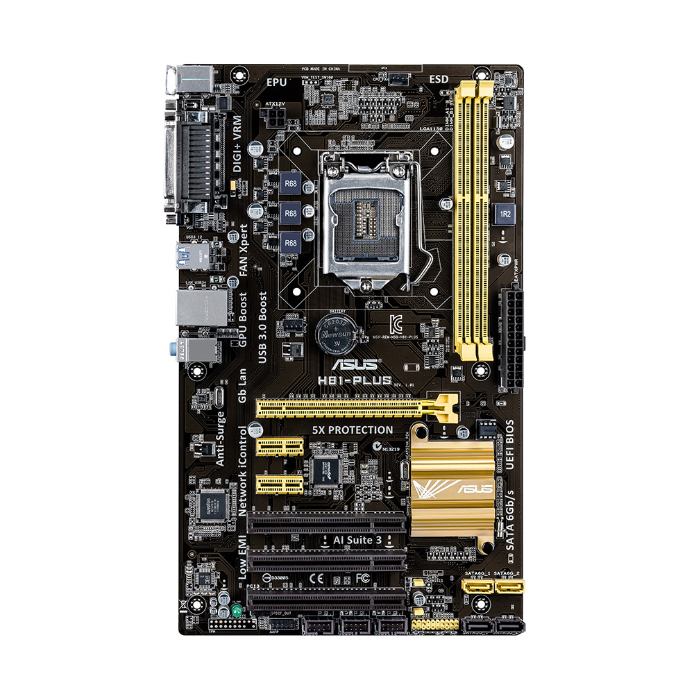 Матплата Asus H81-PLUS (S1150 Intel H81 2xDDR3 ATX AC`97 8ch(7.1) GbLAN+VGA)