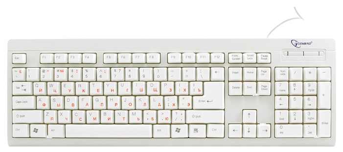 Клавиатура,Gembird KB-8350U USB,White