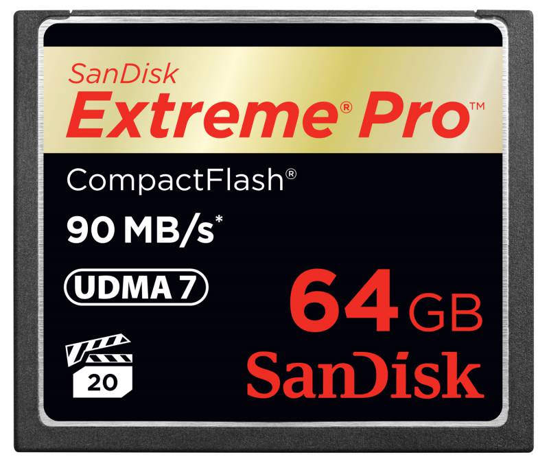 Память CF 64Gb Sandisk 160MB/s, VPG 65, UDMA 7, SDCFXPS-064G-X46