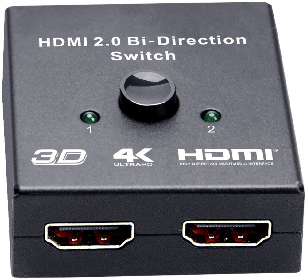 Переключатель Greenconnect HDMI v2.0 2 к 1 Bi-Direction Switch серия Greenline, GL-vTC03