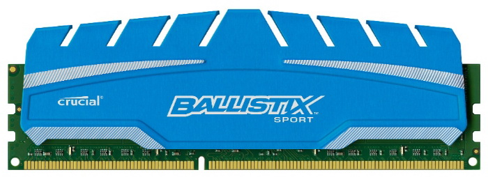 Память DIMM 8GB DDR3 1600 MT/s (PC3-12800) CL9 @1.5V Ballistix Sport XT UDIMM 240pin, Crucial, BLS8G3D169DS3CEU