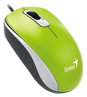 Мышь Genius DX-110 Green, оптическая, 1200 dpi, 3 кнопки, USB, 31010116105