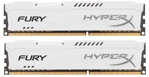Память оперативная Kingston 16GB 2133MHz DDR4 Non-ECC CL14 DIMM (Kit of 2) HyperX FURY White, HX421C14FW2K2/16