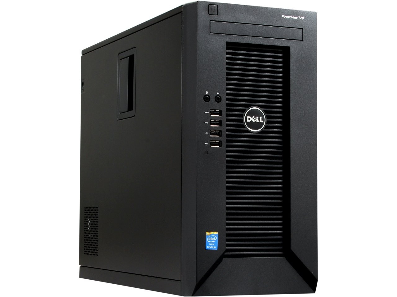 Сервер Dell PowerEdge T20 Tower/ E3-1225v3 4C 3.2GHz(8Mb)/1x4GbU2D(1600)/ On-board C226 SATA(2x3Gb/s+2x6Gb/s) RAID0/1/ 1x1Tb SATA 7.2k LFF/ UpTo4LFF N