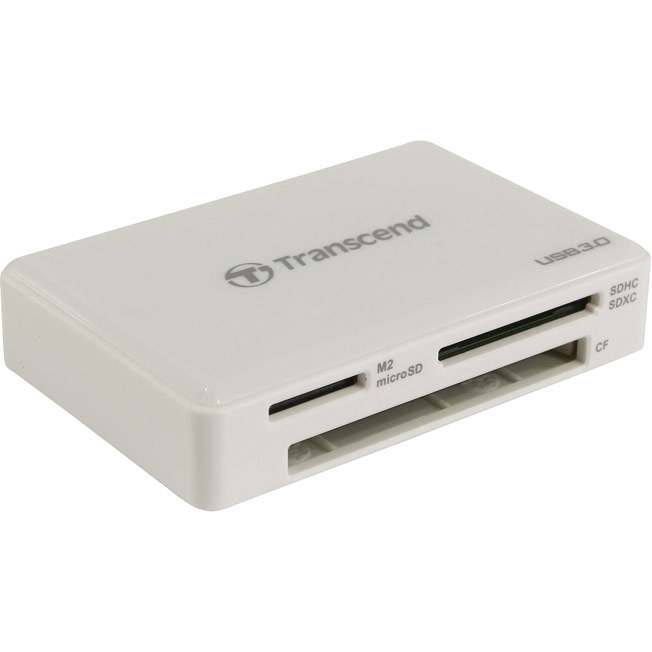 Кардридер Transcend USB3.0 All-in-1 Multi Card Reader, White, TS-RDF8W