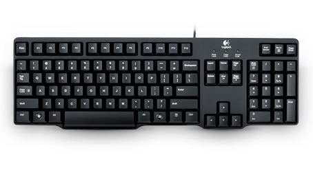 Клавиатура Logitech K100 PS/2,Black, 920-003200