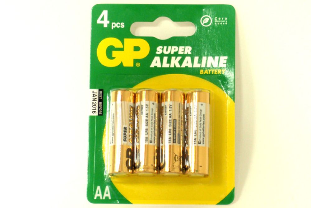 Батарейка,GP Super Alkaline LR6 AA 4 шт