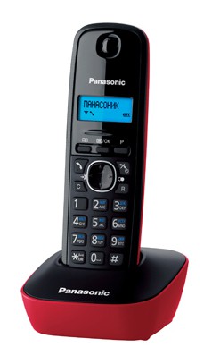 Телефон,Panasonic KX-TG1611RUR, black-red