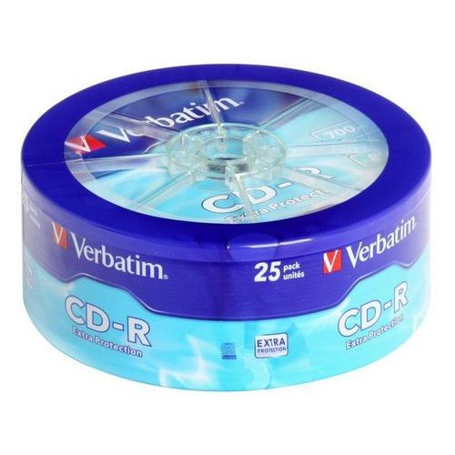 Диск CD-R Verbatim 700Mb 52x Cake Box (25шт) (43726)