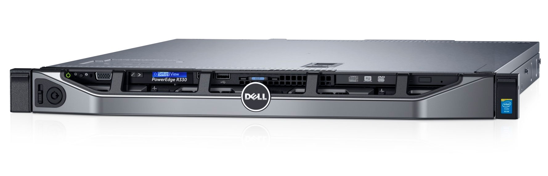 Платформа Dell PowerEdge R330 1U no HDD caps/ no CPU(E3-1200v5)/ HS/ no memory(4)/ no controller/ noHDD(4)LFF HotPlug/ DVDRW/ iDRAC8 Ent/ 2xGE/ no RPS