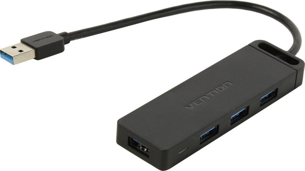 Концентратор Vention USB 3.0 на 4 порта Черный - 0.15м., CHLBB