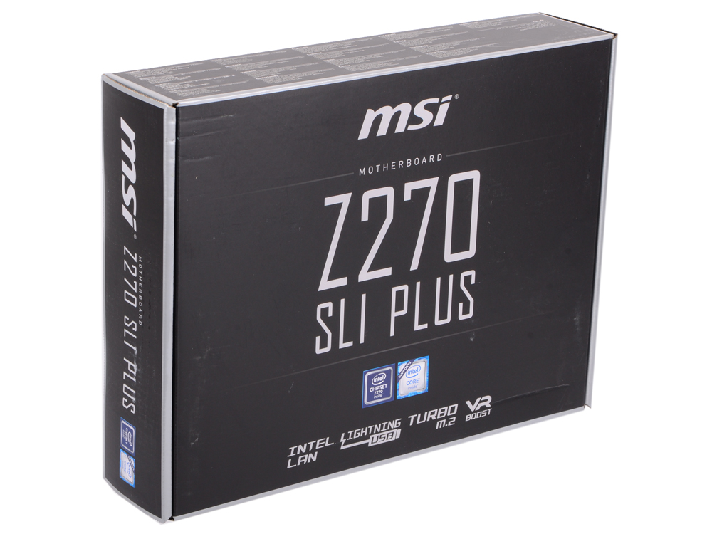 MSI Z270 SLI PLUS (S1151, Z270, 4DDR4, 3*PCI-E16x, D-SUB, HDMI, DVI, M.2, SATA III+RAID, GB Lan, USB3.1, ATX, Retail)