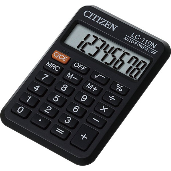 Калькулятор карманный Citizen LC-110N черный 8-разр.