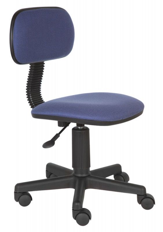 Кресло детское Бюрократ BU-201/V398-86 без подлокотников синий сиденье синий