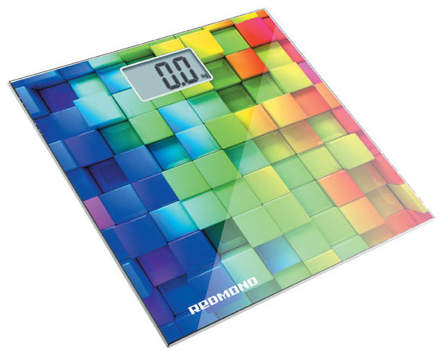 Весы напольные электронные Redmond RS-708 макс.180кг белый/кубики