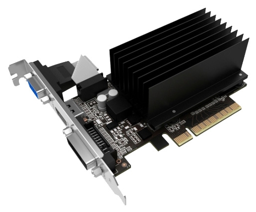 Видеокарта,Palit,PCIe-16x,2 GB,DDR3,GeForce GT730 Silent, VGA+DVI+HDMI OEM
