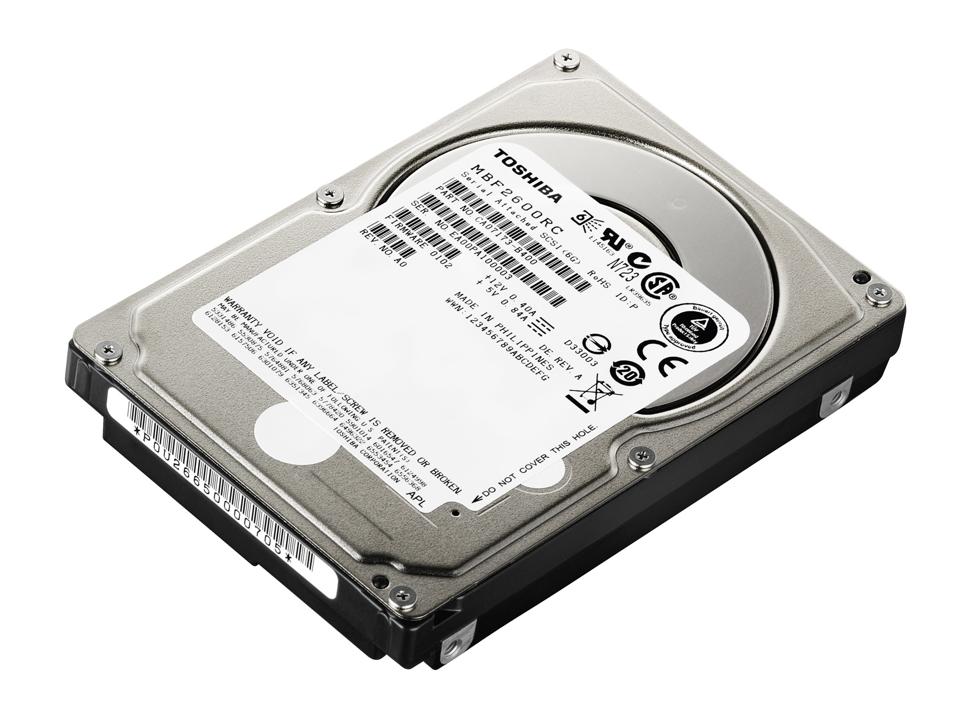 Жесткий диск HDD Toshiba SAS 600Gb 2.5" 15K RPM 64Mb, AL13SXB600N