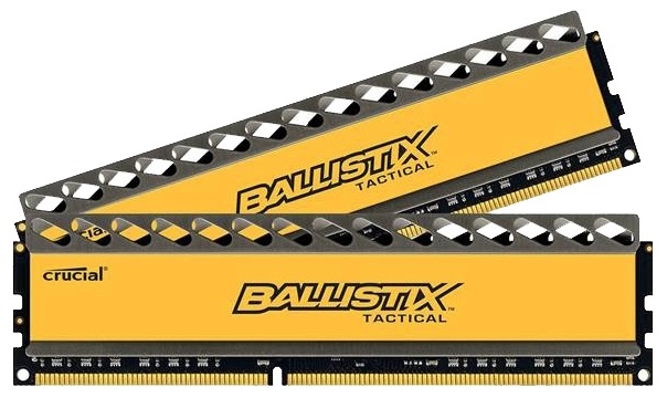 Память DIMM 16 GB Kit (8GBx2) DDR3 1866 MT/s (PC3-14900) CL9 @1.5V Ballistix Tactical UDIMM 240pin, Crucial, BLT2CP8G3D1869DT1TX0CEU