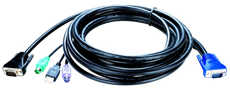 Набор кабелей,D-Link KVM-403, для DKVM - 2хPS/2,1xVGA, 1xUSB, 5м