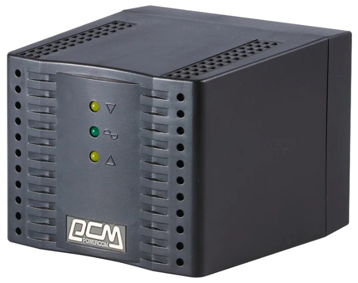Стабилизатор напряжения Powercom TCA-2000 Black Tap-Change, 1000W, TCA-2000 BL
