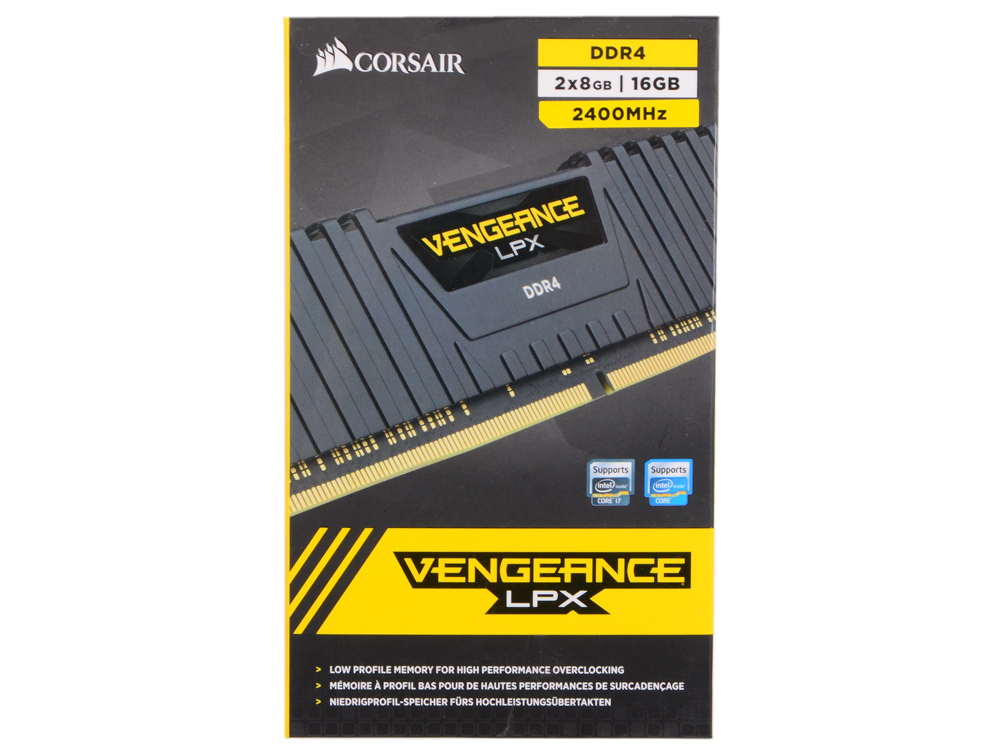 Память DIMM 2x8Gb DDR4 2400MHz Corsair PC4-21300 CL15 288-pin 1.2В Intel, CMK16GX4M2A2400C16