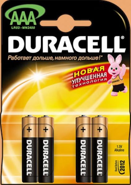 Батарейка,Duracell LR03 AAA 4 шт