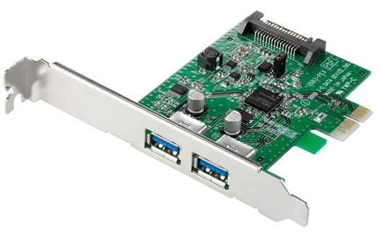 Плата USB 3.0, 2 порта, PCIe-x1