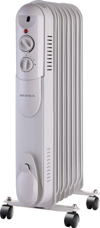 Радиатор масляный Supra ORS-07-S1 1500Вт белый