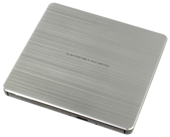 Привод внешний LG GP60NS60 (DVD-RW DL, внешний, USB 2.0, скорость записи CD: 24x, DVD: 8x, серебристый)