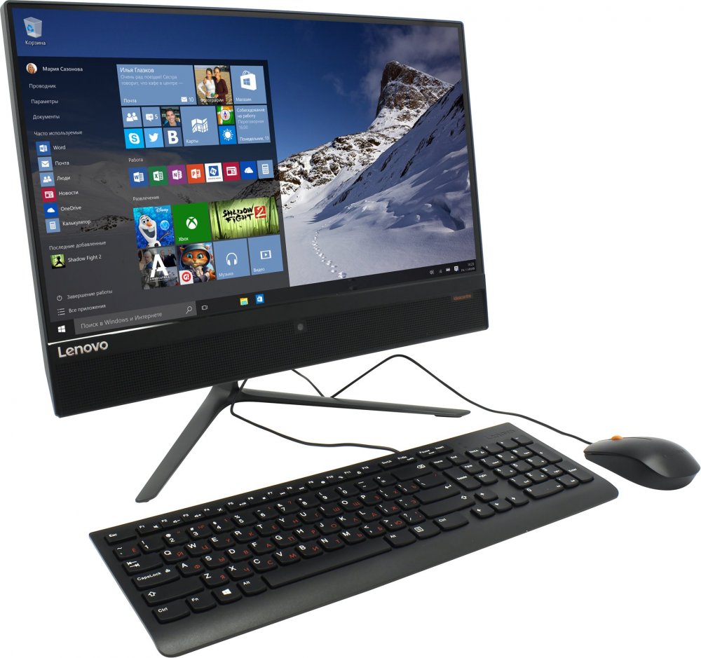 Моноблок Lenovo 510-22ISH  All-In-One 21,5" FHD (1920x1080)  MS Black I5-6400T 8Gb_DDR4 1TB/7200 Intel HD DVD-RW KB&Mouse Win 10 Pro 1Y carry-in