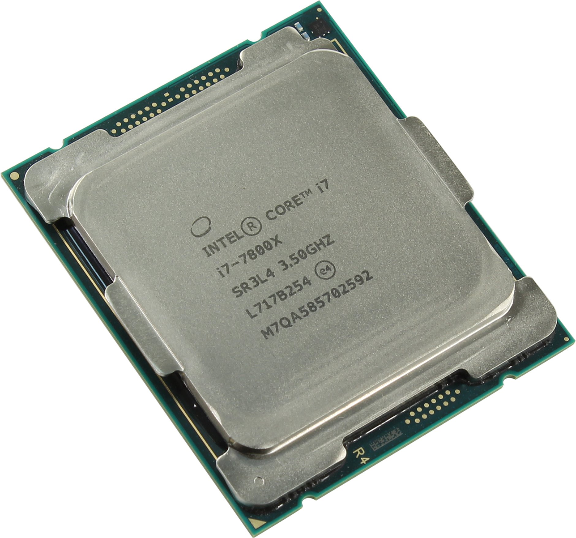 Процессор Intel Core i7 7800X, Socket 2066, 6-ядерный, 3500 МГц, Turbo: 4000 МГц, Skylake-X, Кэш L2 - 6144 Кб, Кэш L3 - 8448 Кб, 14 нм, 140 Вт, OEM