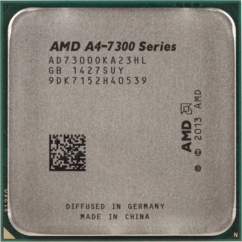 Процессор AMD A4 7300 (FM2, 3.8GHz/5000MHz/1Mb/AMD Radeon HD 8470D) OEM, AD7300OKA23HL