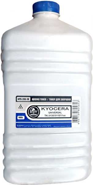 Тонер,Kyocera TK-3130/3110/1110/1120/1130/1140, (кан. 1кг) B&W Premium (Tomoegawa) KPR-203-1K