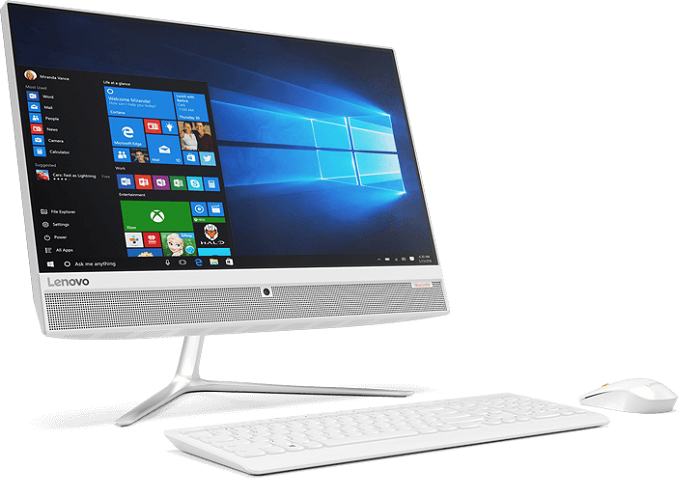 Моноблок Lenovo 510-23ISH  All-In-One 23" FHD (1920x1080)  MS White I5-7400T  8Gb_DDR4 1TB/7200 Intel HD DVD-RW KB&Mouse DOS 1Y carry-in (RUB)