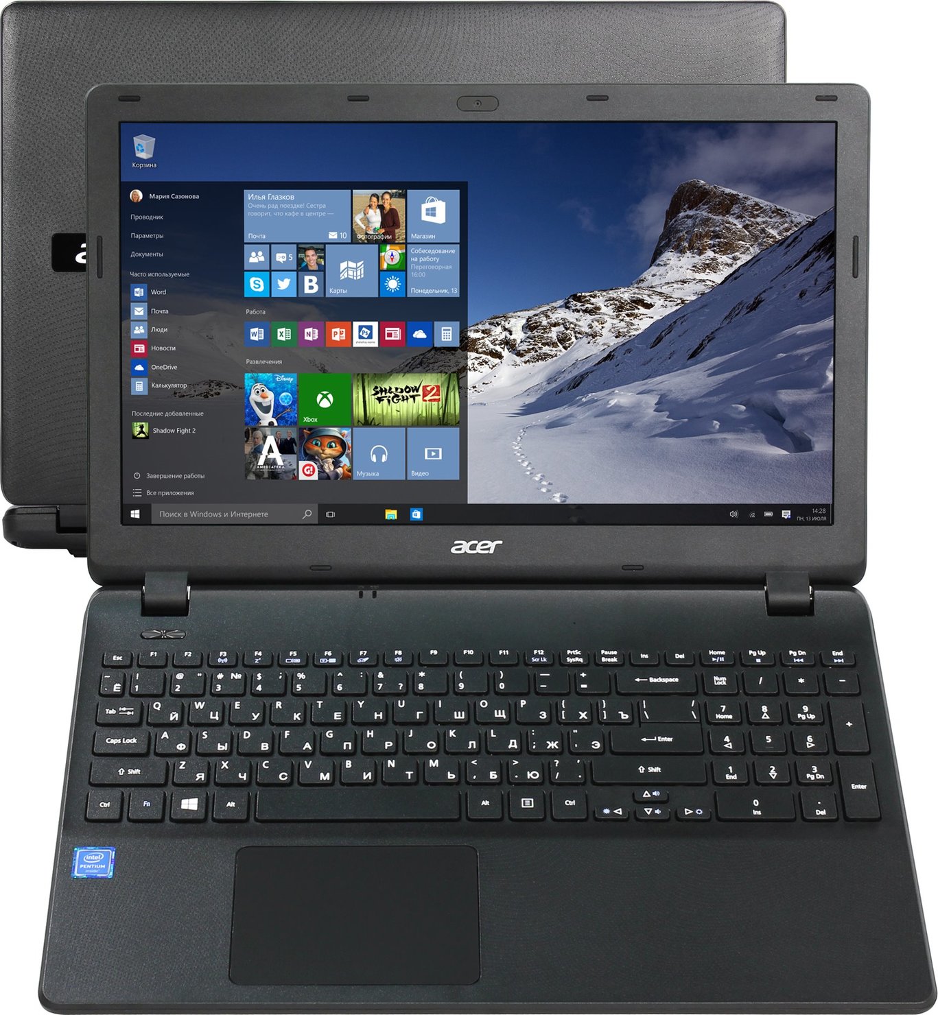 Ноутбук Acer Extensa EX2519-C54U 15.6" HD, Intel Celeron N3060, 2Gb, 500Gb, noODD, Linux, черный