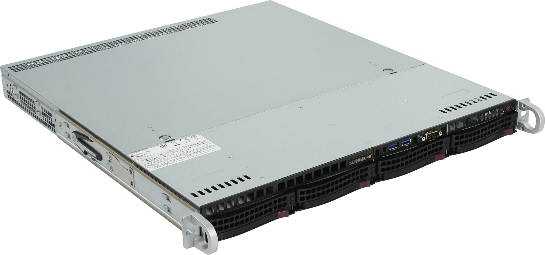 Серверная платформа SuperMicro SYS-5019S-MT, 1U, LGA1151, Intel C236, 4 x DDR4, 4 x 3.5" 4xSATA, 2x10 Gigabit Ethernet 10 Гбит/с, 350 Вт