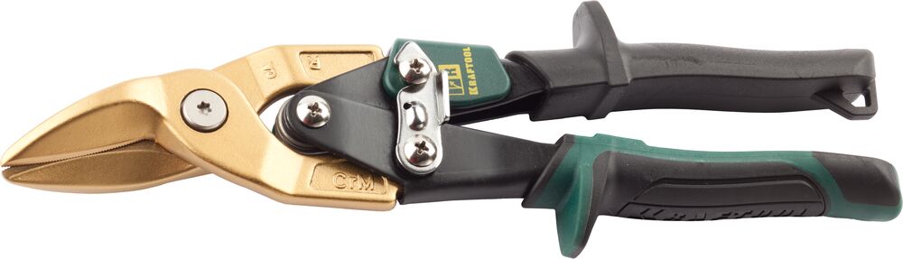 Ножницы KRAFTOOL TITAN по твердому мет, двойная рычаж передача, Cr-Mo, титан покрытие, двухкомп ручка, правые, 250мм, 2327-R